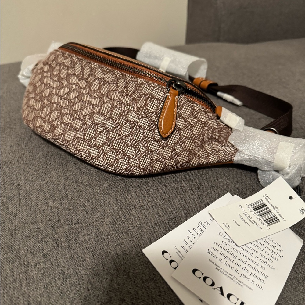 Coach Tan Monogram Waist Bag